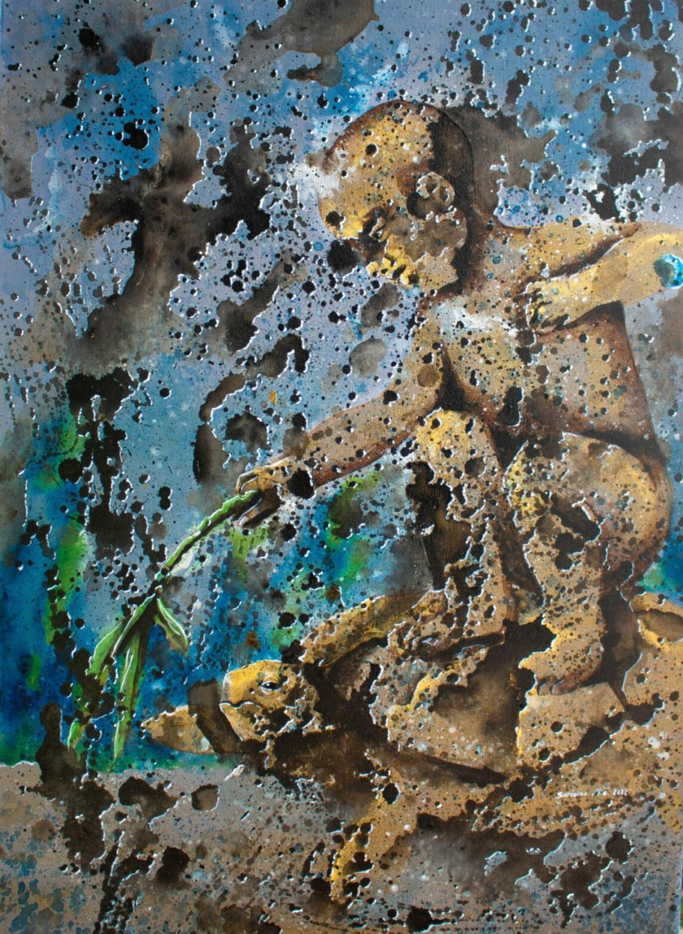 LA MARCHE DU PROGRES / 2022 / 50 cm × 70 cm / Acryliques sur toile