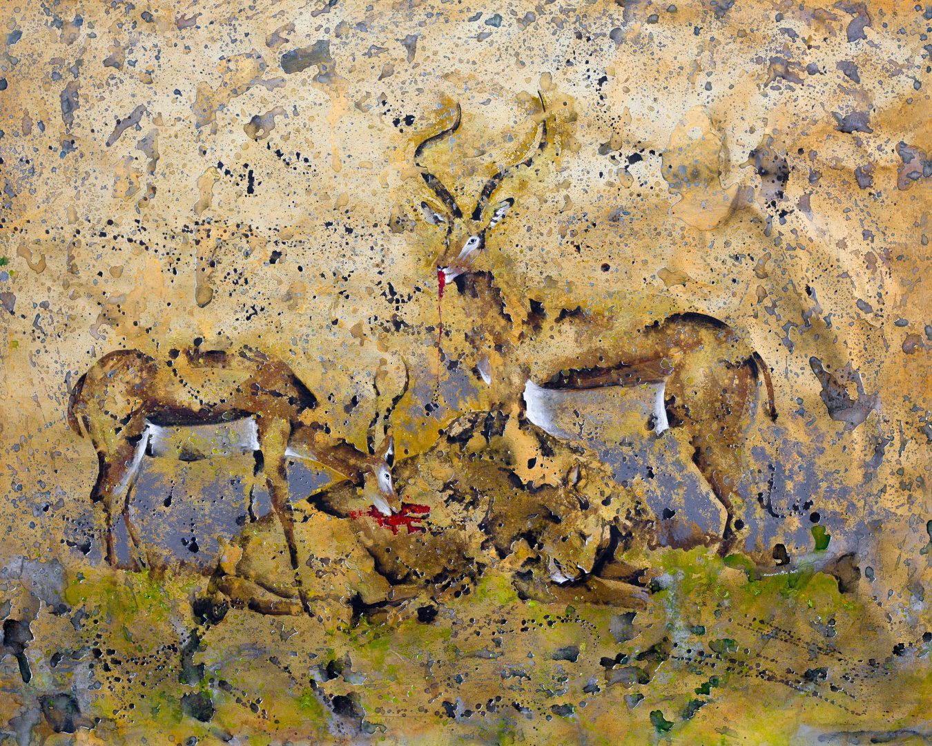 LA CHASSE / 2023 / 138 cm × 104 cm / Acryliques sur toile